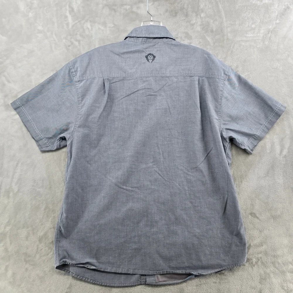 Howler Bros Button Up Shirt Mens Medium Blue Short Sleeve Pocket‎